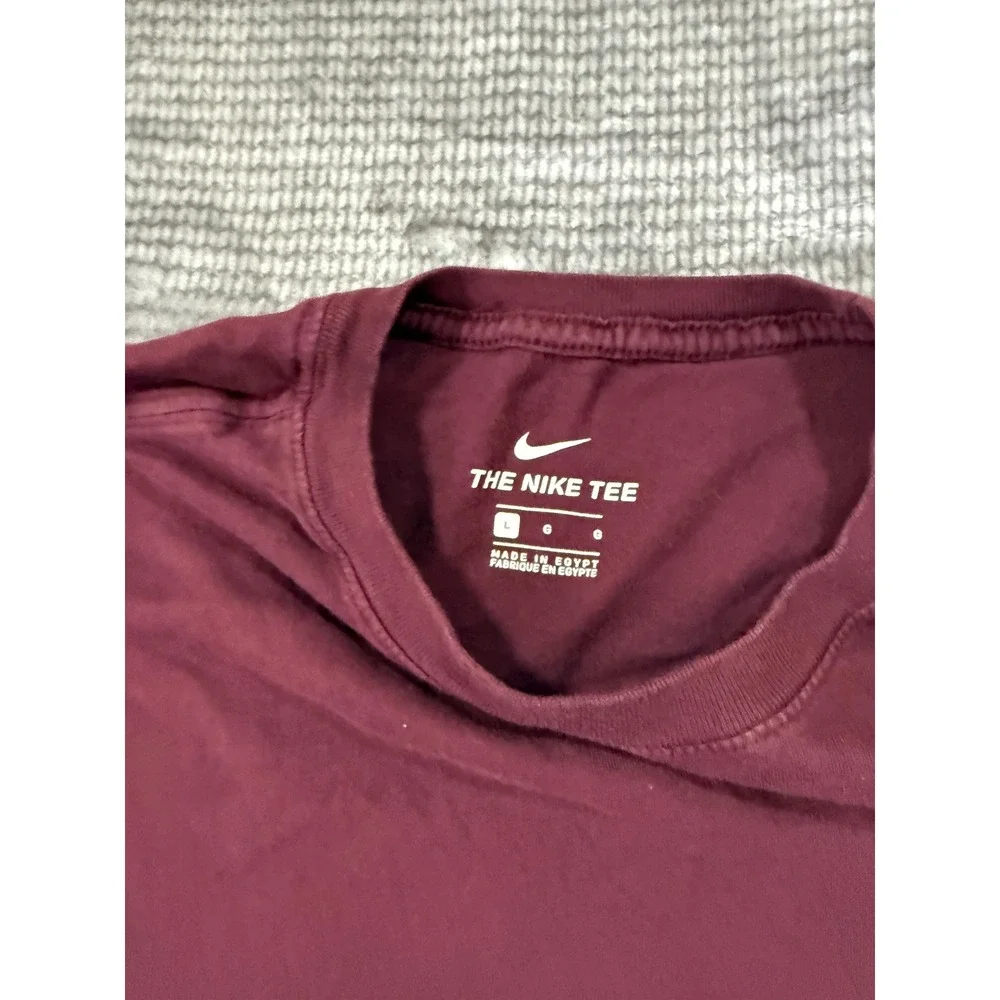 Nike Mens Maroon Long Sleeve Hit Just Do It Graphic T-Shirt‎ Large